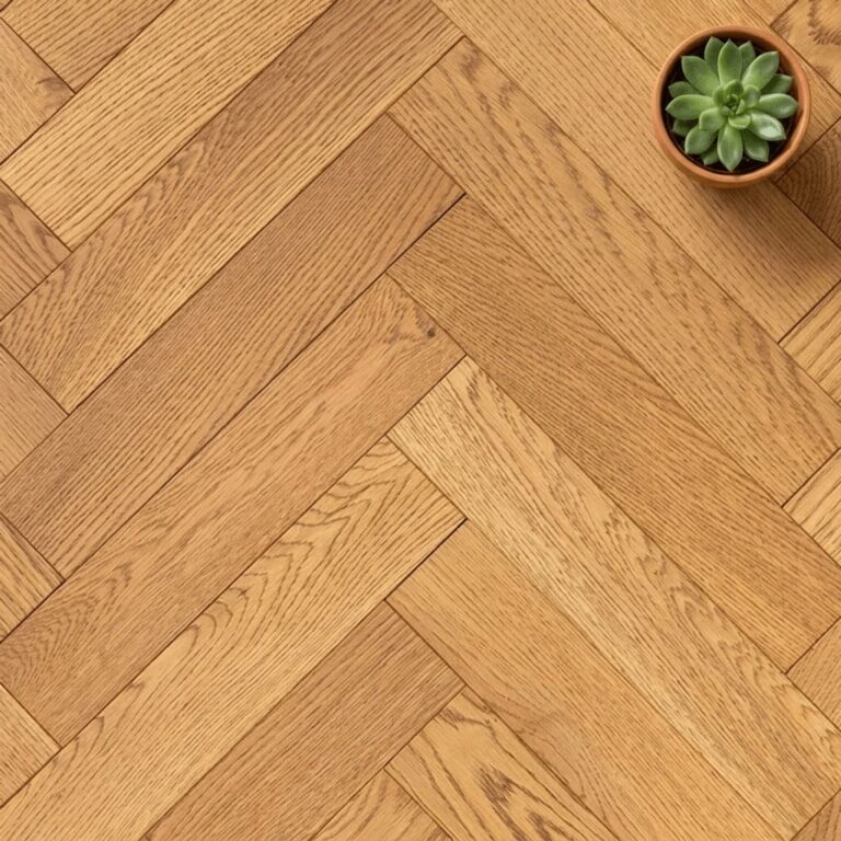 Tabley Oak Herringbone flooring – close-up