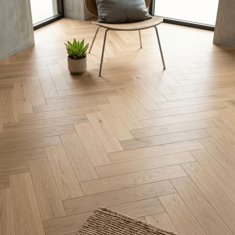 Tarporley Oak Herringbone flooring – detail