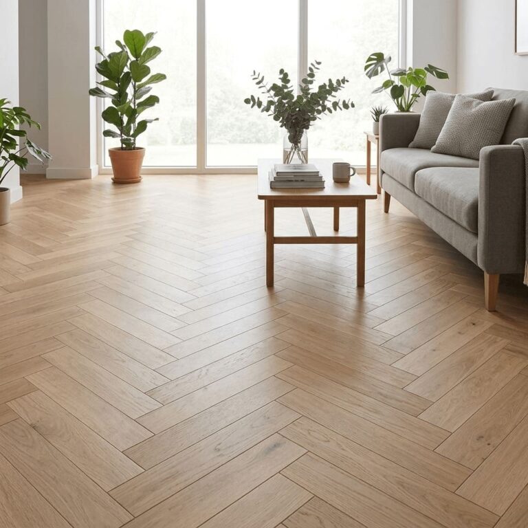 Tarporley Oak Herringbone flooring – room setting