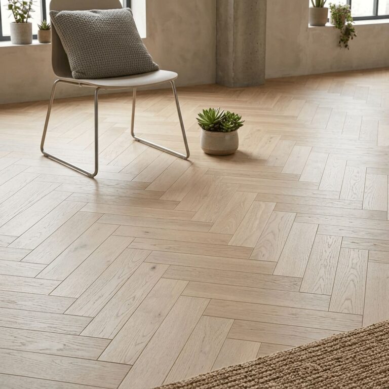 Westminster Oak Herringbone flooring – detail