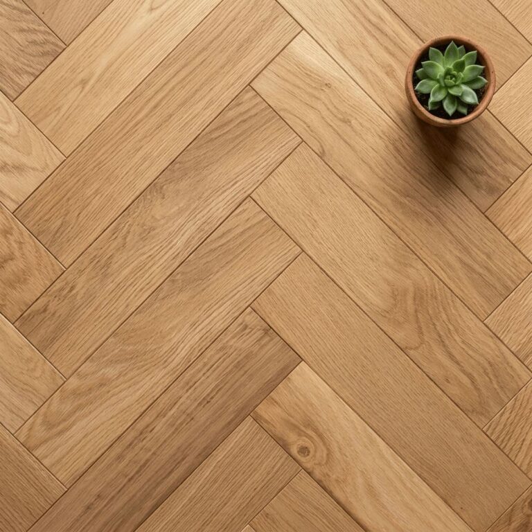 Wrenbury Oak Herringbone flooring – close-up